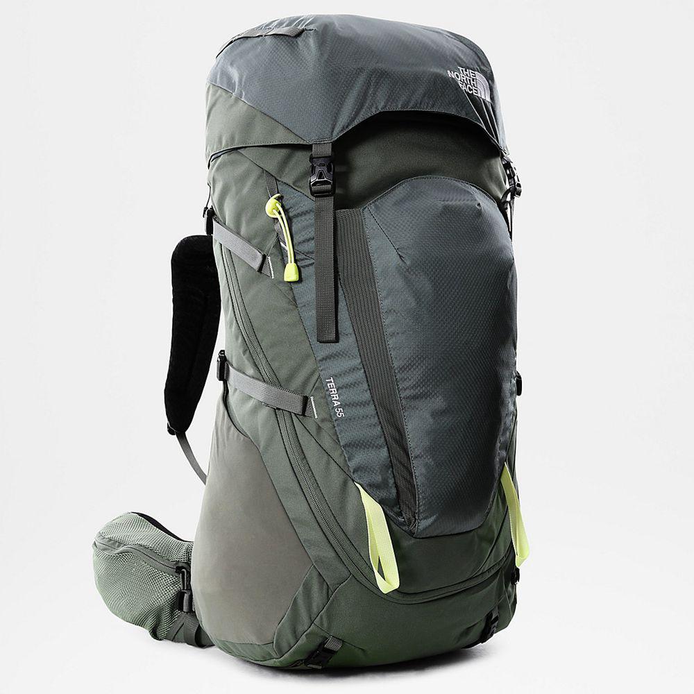 The North Face Terra 55-Litre Hiking Γυναικεια Σακιδιο Πλατησ - Πρασινο / Κίτρινα (SXOH12430)